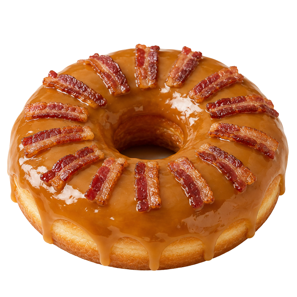 Dona de maple con tocino
